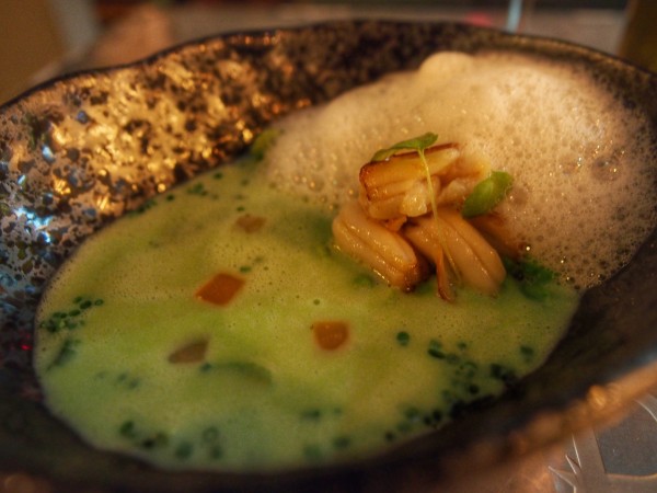 bam-tapas-sake-bar-a-great-sake-way-evening-with-chef-surprise-menu-Petit-Pois-Soup-with-Catalan-Sea-Cucumber-Pickled-Radish-and-Mimolete.jpg